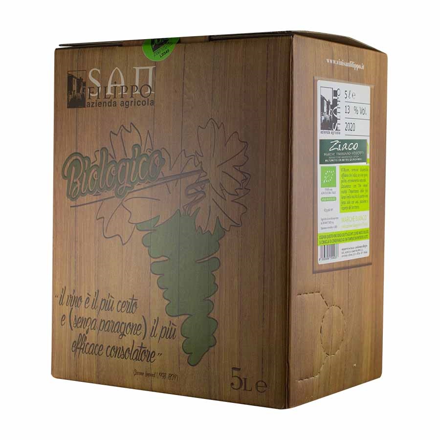 BAG IN BOX VINO BIANCO TREBBIANO-MOSCATO BARRICATO BIO